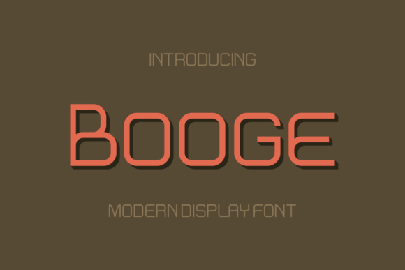 Booge: A Modern Display Font