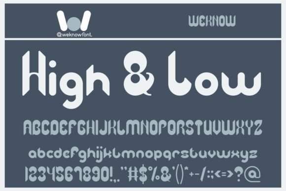 High and Low Font for Web Design