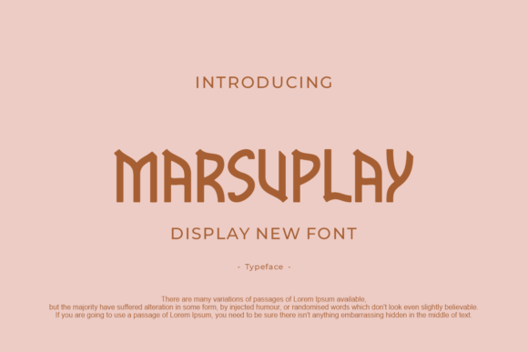 Marsuplay Font for Business Branding