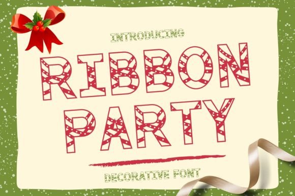 Ribbon Party Font for Web Design